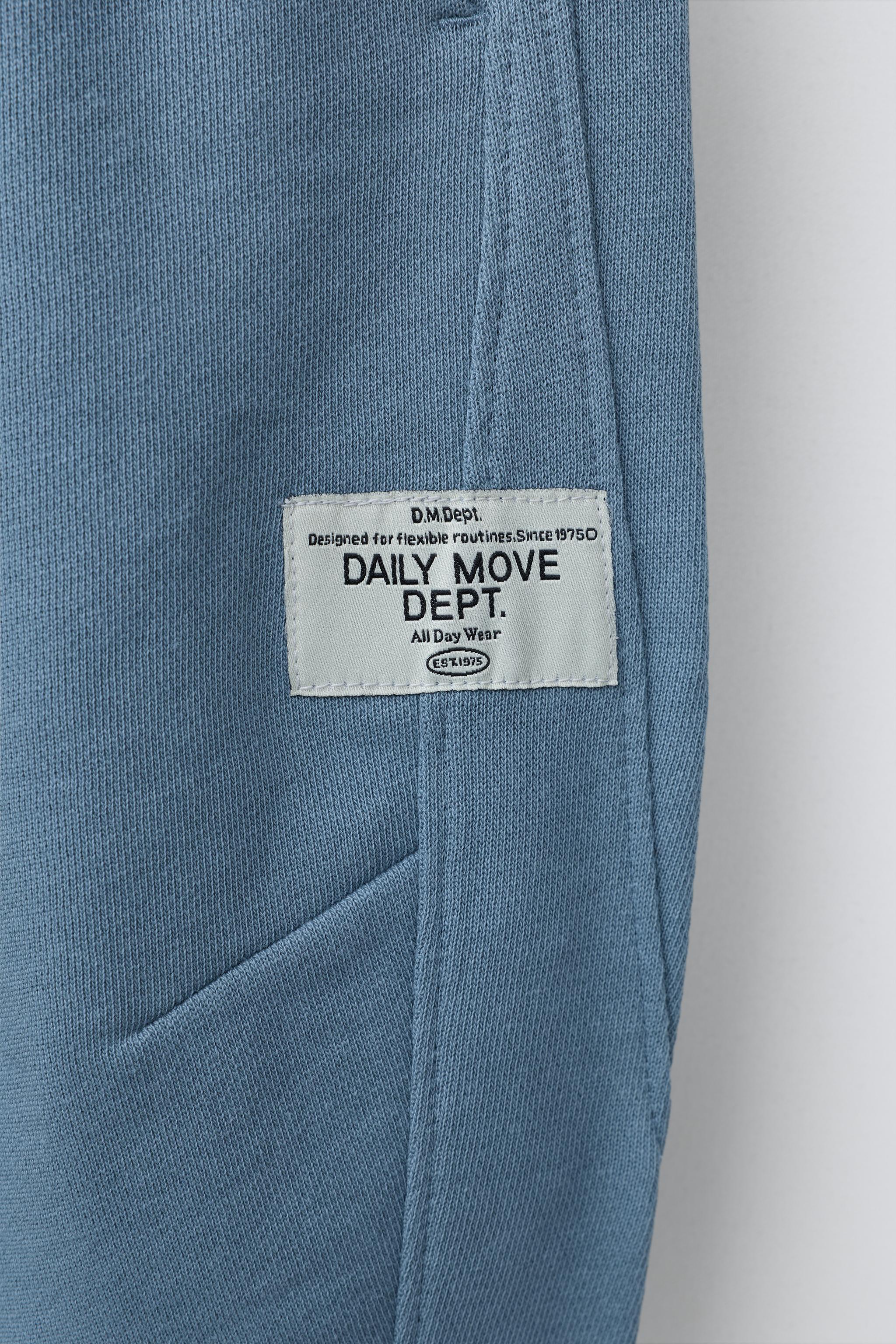 PANTALON BARREL EN MOLLETON AVEC ÉTIQUETTE